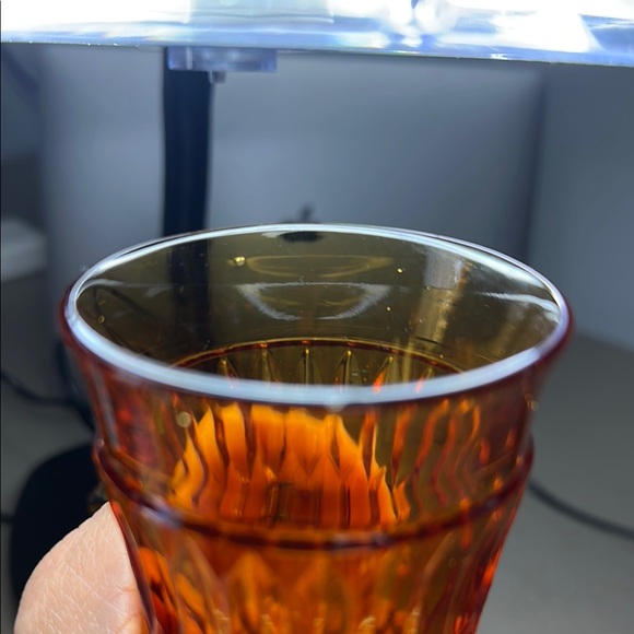 Indiana Glass Orange and Brown Drinkware Set for Dining - Picture 8 of 9
